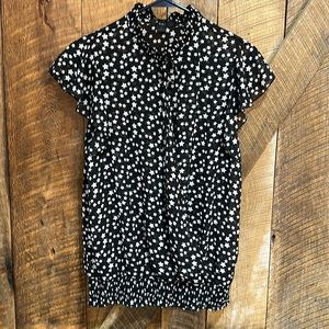 XXI sheer crossover blouse  with flutter sleeves size large